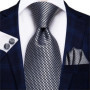 Hi-Tie 8.5cm Business Black Solid Paisley Men's Tie Neck Strip Ties for Men Formal Luxury Wedding Party Suit Neckties Gravatas