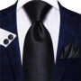 Hi-Tie 8.5cm Business Black Solid Paisley Men's Tie Neck Strip Ties for Men Formal Luxury Wedding Party Suit Neckties Gravatas