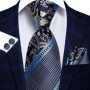 Hi-Tie 8.5cm Business Black Solid Paisley Men's Tie Neck Strip Ties for Men Formal Luxury Wedding Party Suit Neckties Gravatas