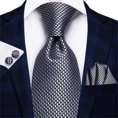 Hi-Tie 8.5cm Business Black Solid Paisley Men's Tie Neck Strip Ties for Men Formal Luxury Wedding Party Suit Neckties Gravatas