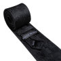 Black White Gray Silver Men Tie Handkerchief Cufflinks Set Jacquard Necktie for Male Wedding Business Party Gift