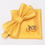 Men Bowtie Set 3pcs Plaids Classic Fashion Wedding Party Formal Cufflinks Bow Tie Handkerchief Cuff Links Lots Three Piece Set