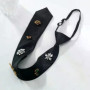 Fashion Versatile Flowers Insect Tie Black Luxury Design Shirt Tie Autumn Creativity Multi Element Splicing Accessories