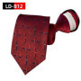 Pre-tied Necktie For Men Women Paisley Style Zipper Tie Plaid Stripes Jacquard Classic 8cm Business Tie Men Wedding Accessories