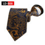Pre-tied Necktie For Men Women Paisley Style Zipper Tie Plaid Stripes Jacquard Classic 8cm Business Tie Men Wedding Accessories