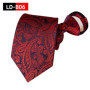 Pre-tied Necktie For Men Women Paisley Style Zipper Tie Plaid Stripes Jacquard Classic 8cm Business Tie Men Wedding Accessories