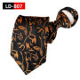 Pre-tied Necktie For Men Women Paisley Style Zipper Tie Plaid Stripes Jacquard Classic 8cm Business Tie Men Wedding Accessories