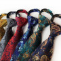 Pre-tied Necktie For Men Women Paisley Style Zipper Tie Plaid Stripes Jacquard Classic 8cm Business Tie Men Wedding Accessories