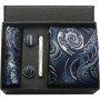 100 Silk Necktie Paisley Floral Mens Tie Top Quality Business Tie Pocket Square Tie Clip Cufflinks Set Classic For Men Gift Box