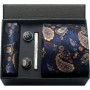 100 Silk Necktie Paisley Floral Mens Tie Top Quality Business Tie Pocket Square Tie Clip Cufflinks Set Classic For Men Gift Box