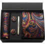 100 Silk Necktie Paisley Floral Mens Tie Top Quality Business Tie Pocket Square Tie Clip Cufflinks Set Classic For Men Gift Box