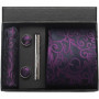 100 Silk Necktie Paisley Floral Mens Tie Top Quality Business Tie Pocket Square Tie Clip Cufflinks Set Classic For Men Gift Box