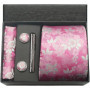 100 Silk Necktie Paisley Floral Mens Tie Top Quality Business Tie Pocket Square Tie Clip Cufflinks Set Classic For Men Gift Box