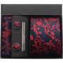 100 Silk Necktie Paisley Floral Mens Tie Top Quality Business Tie Pocket Square Tie Clip Cufflinks Set Classic For Men Gift Box