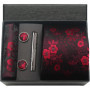100 Silk Necktie Paisley Floral Mens Tie Top Quality Business Tie Pocket Square Tie Clip Cufflinks Set Classic For Men Gift Box