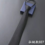 8CM Men's Business Dress Zipper Tie Groom Wedding Blue Stripe Korean Black Lazy Tie Pull