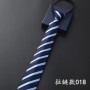 8CM Men's Business Dress Zipper Tie Groom Wedding Blue Stripe Korean Black Lazy Tie Pull
