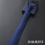 8CM Men's Business Dress Zipper Tie Groom Wedding Blue Stripe Korean Black Lazy Tie Pull