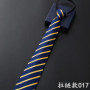 8CM Men's Business Dress Zipper Tie Groom Wedding Blue Stripe Korean Black Lazy Tie Pull