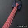 8CM Men's Business Dress Zipper Tie Groom Wedding Blue Stripe Korean Black Lazy Tie Pull