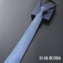 8CM Men's Business Dress Zipper Tie Groom Wedding Blue Stripe Korean Black Lazy Tie Pull