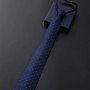 8CM Men's Business Dress Zipper Tie Groom Wedding Blue Stripe Korean Black Lazy Tie Pull