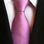 New Design Fashion Necktie Orange White Blue Polka Dot Ties for Man Business Wedding Formal NeckTie 8cm Silk Dress Gift Gravata