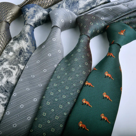 green tie for man 7cm cravatta uomo elegante Men's luxury ties corbata Floral Print necktie Wedding Accessories Neckties