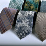 green tie for man 7cm cravatta uomo elegante Men's luxury ties corbata Floral Print necktie Wedding Accessories Neckties