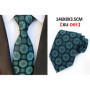 Fashion 8cm Floral Mens Tie Green Yellow Plaid Paisley Jacquard Weave Necktie Suit Business Wedding Neck Ties Accessories