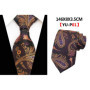 Fashion 8cm Floral Mens Tie Green Yellow Plaid Paisley Jacquard Weave Necktie Suit Business Wedding Neck Ties Accessories