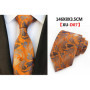 Fashion 8cm Floral Mens Tie Green Yellow Plaid Paisley Jacquard Weave Necktie Suit Business Wedding Neck Ties Accessories