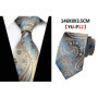 Fashion 8cm Floral Mens Tie Green Yellow Plaid Paisley Jacquard Weave Necktie Suit Business Wedding Neck Ties Accessories