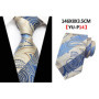 Fashion 8cm Floral Mens Tie Green Yellow Plaid Paisley Jacquard Weave Necktie Suit Business Wedding Neck Ties Accessories