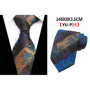 Fashion 8cm Floral Mens Tie Green Yellow Plaid Paisley Jacquard Weave Necktie Suit Business Wedding Neck Ties Accessories