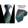 Fashion 8cm Floral Mens Tie Green Yellow Plaid Paisley Jacquard Weave Necktie Suit Business Wedding Neck Ties Accessories