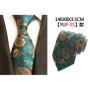 Fashion 8cm Floral Mens Tie Green Yellow Plaid Paisley Jacquard Weave Necktie Suit Business Wedding Neck Ties Accessories