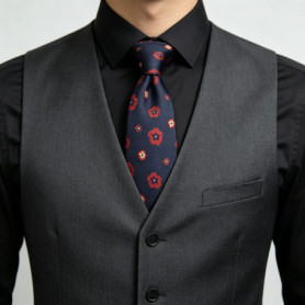 7cm New Men Navy Green Neck Ties For Man Jacquard Floral Paisley Neckties Business Korean Casual Wedding Tie Cravat Accessorries