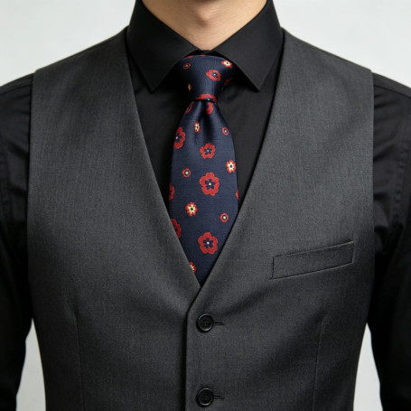 7cm New Men Navy Green Neck Ties For Man Jacquard Floral Paisley Neckties Business Korean Casual Wedding Tie Cravat Accessorries