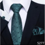 Hot Sale Brand Fashion 8 cm Tie Pocket Squares Set Necktie Men Suit Accessories Green Floral Wedding Gravatas Fit Formal Party