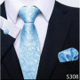 Hot Sale Brand Fashion 8 cm Tie Pocket Squares Set Necktie Men Suit Accessories Green Floral Wedding Gravatas Fit Formal Party