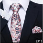 Hot Sale Brand Fashion 8 cm Tie Pocket Squares Set Necktie Men Suit Accessories Green Floral Wedding Gravatas Fit Formal Party