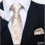 Hot Sale Brand Fashion 8 cm Tie Pocket Squares Set Necktie Men Suit Accessories Green Floral Wedding Gravatas Fit Formal Party