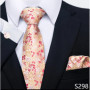 Hot Sale Brand Fashion 8 cm Tie Pocket Squares Set Necktie Men Suit Accessories Green Floral Wedding Gravatas Fit Formal Party