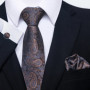 Hot Sale Brand Fashion 8 cm Tie Pocket Squares Set Necktie Men Suit Accessories Green Floral Wedding Gravatas Fit Formal Party