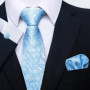 Hot Sale Brand Fashion 8 cm Tie Pocket Squares Set Necktie Men Suit Accessories Green Floral Wedding Gravatas Fit Formal Party