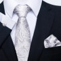Hot Sale Brand Fashion 8 cm Tie Pocket Squares Set Necktie Men Suit Accessories Green Floral Wedding Gravatas Fit Formal Party
