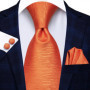 Orange Grey Paisley 2026 New Fashion Brand Tie for Men Wedding Party Necktie Set Handky Cufflinks Gift Wholesale Hi-Tie Designer