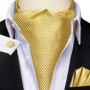 Black Pink Blue Red Gold Green Purple White Beige Mens Ascot Cravat Tie Hanky Cufflinks for Male Wedding Business Prom Gift