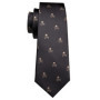 Brown Skull Fashion Men Tie Necktie Gravat Handkerchief Cufflinks Set Silk Ties For Men Suit Party Business Gift Barry.Wang